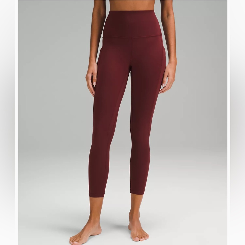 Lululemon high rise leggings with pockets